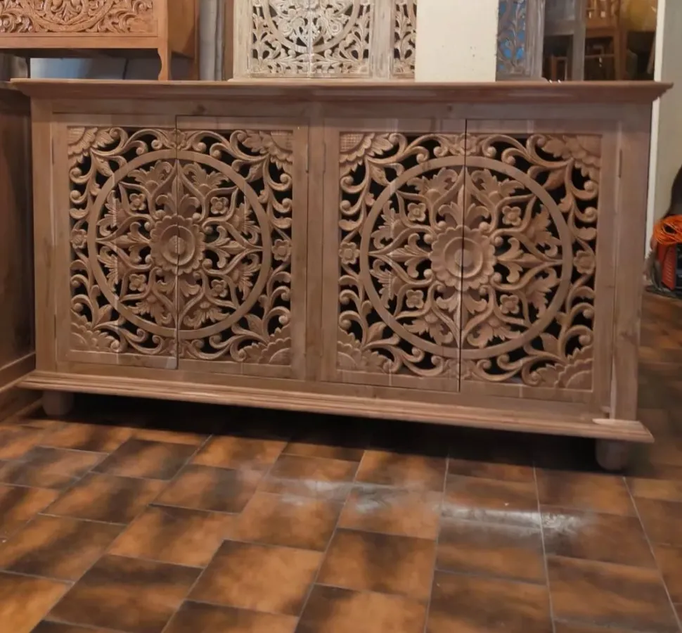 Madia modello Credenza oriente teak 160 di Outlet etnico a prezzo scontato