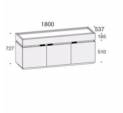 Madia modello Top a vassoio di Sangiacomo a PREZZI OUTLET