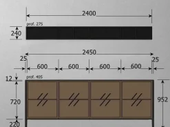 Madia Vetrina unit di Cesar in stile moderno scontata -55%