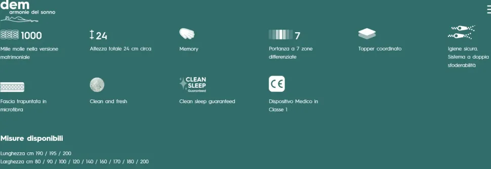 Materasso Doimo armonie del sonno Relais in offerta