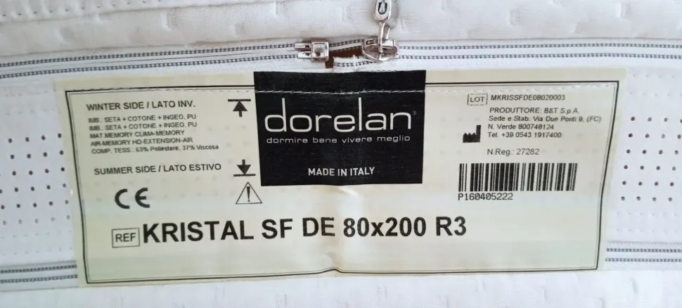 Materasso Dorelan in OFFERTA OUTLET