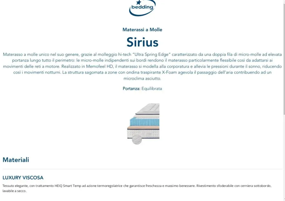 Materasso molle insacchettate Bedding a prezzo scontato