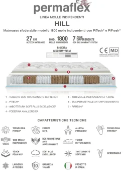 Materasso molle insacchettate Permaflex a prezzo scontato