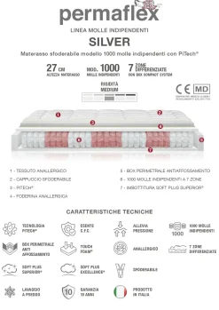 Materasso molle insacchettate Permaflex in Offerta Outlet