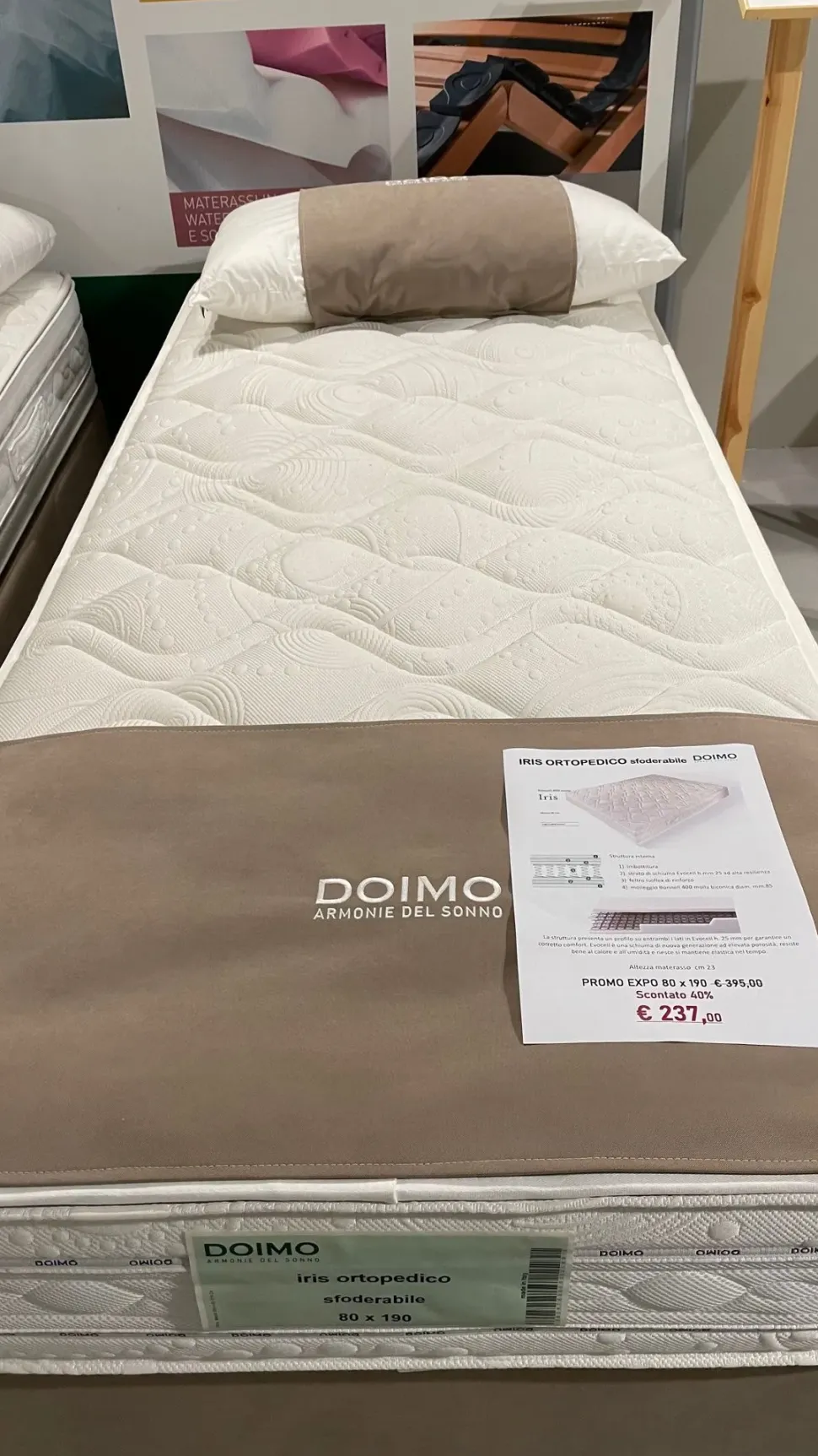 Materasso molle singolo Doimo armonie del sonno a prezzo ribassato