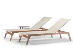 Md work Sdraio in teak e acciaio inox luxury : divano da giardino a prezzi outlet