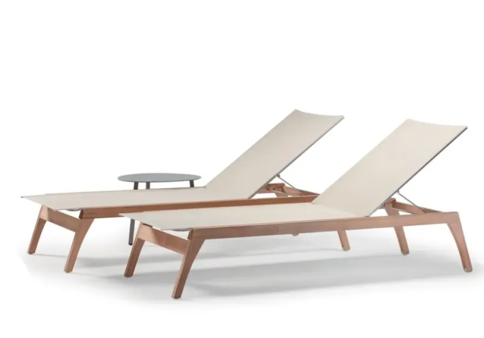 Md work Sdraio in teak e acciaio inox luxury : divano da giardino a prezzi outlet