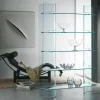 Mensola Artigianale Libreria mod.slalom in vetro curvato scontata del 40% in vetro a prezzo ribassato