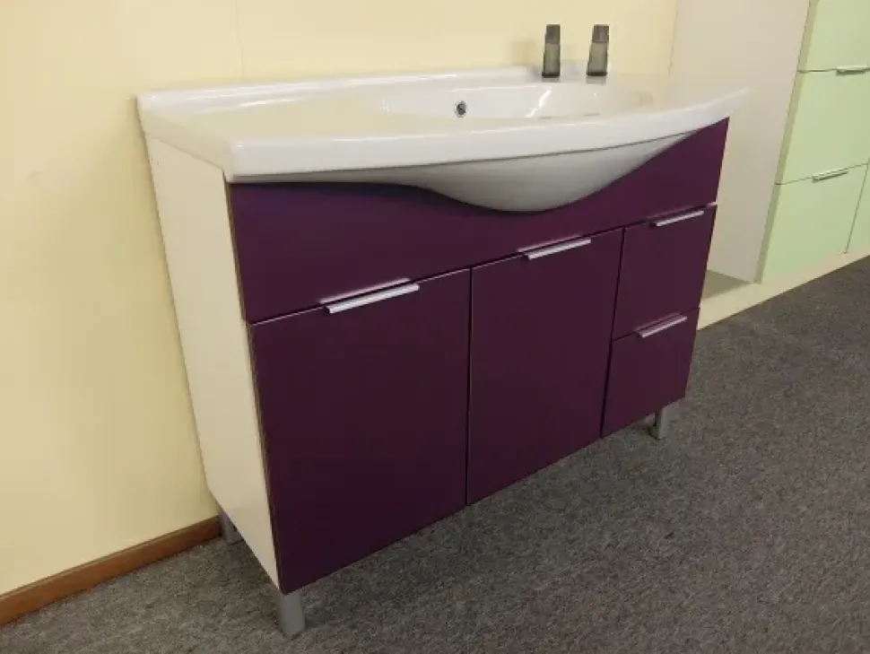 Mobile arredo bagno A terra Birex Idrobath viola con sconto