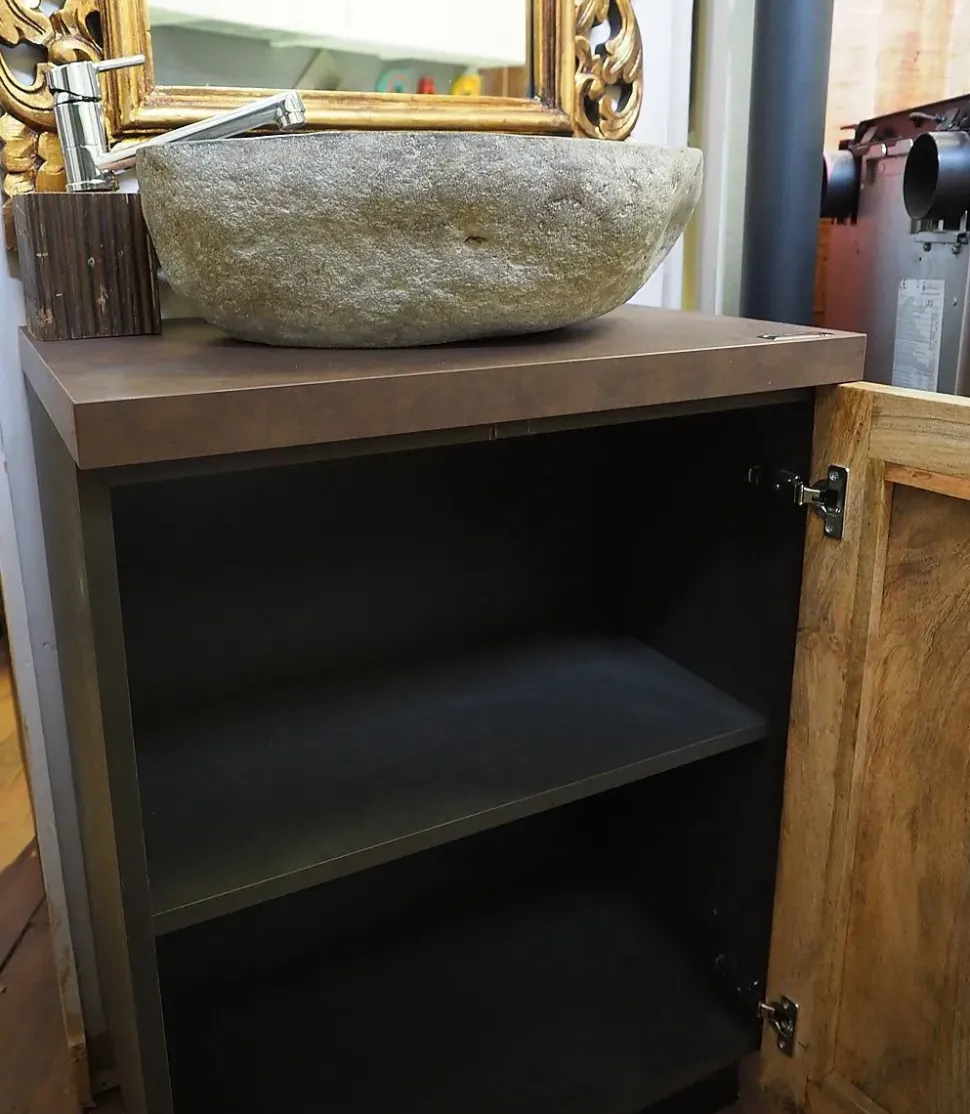 Mobile arredo bagno A terra Outlet etnico Mobile bagno newport legno india in offerta in svendita