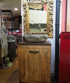 Mobile arredo bagno A terra Outlet etnico Mobile bagno newport legno india in offerta in svendita