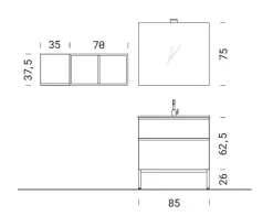 Mobile arredo bagno A terra Compab Bgo 2020 a prezzi scontati