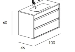 Mobile arredo bagno smart.46-01 calypso  Mastella: mobile bagno sospeso A PREZZI OUTLET