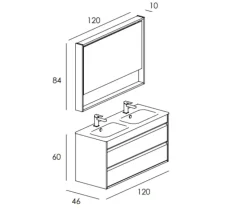 Mobile arredo bagno Sospeso Mastella Smart.46-18 con sconto