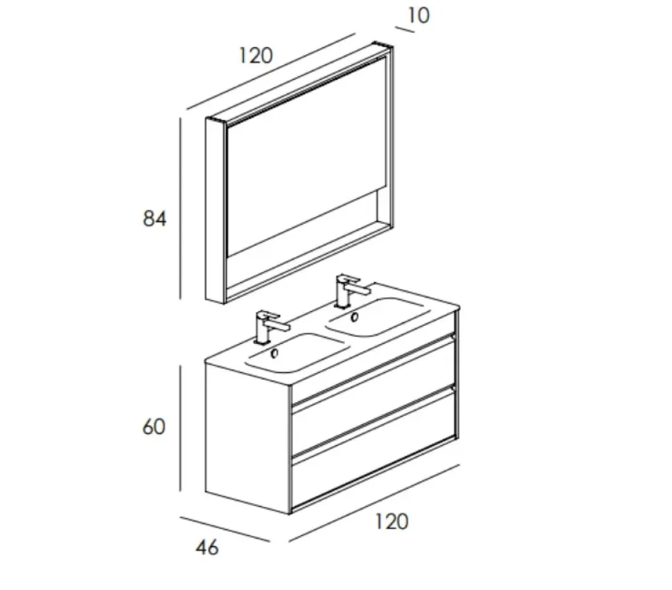 Mobile arredo bagno Sospeso Mastella Smart.46-18 con sconto