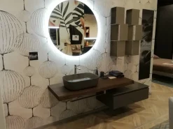 Mobile arredo bagno Sospeso Baxar Legno con sconto