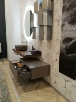 Mobile arredo bagno Sospeso Baxar Legno con sconto