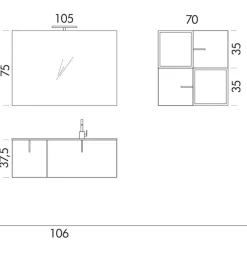 Mobile arredo bagno sospeso Compab scontato del -43%