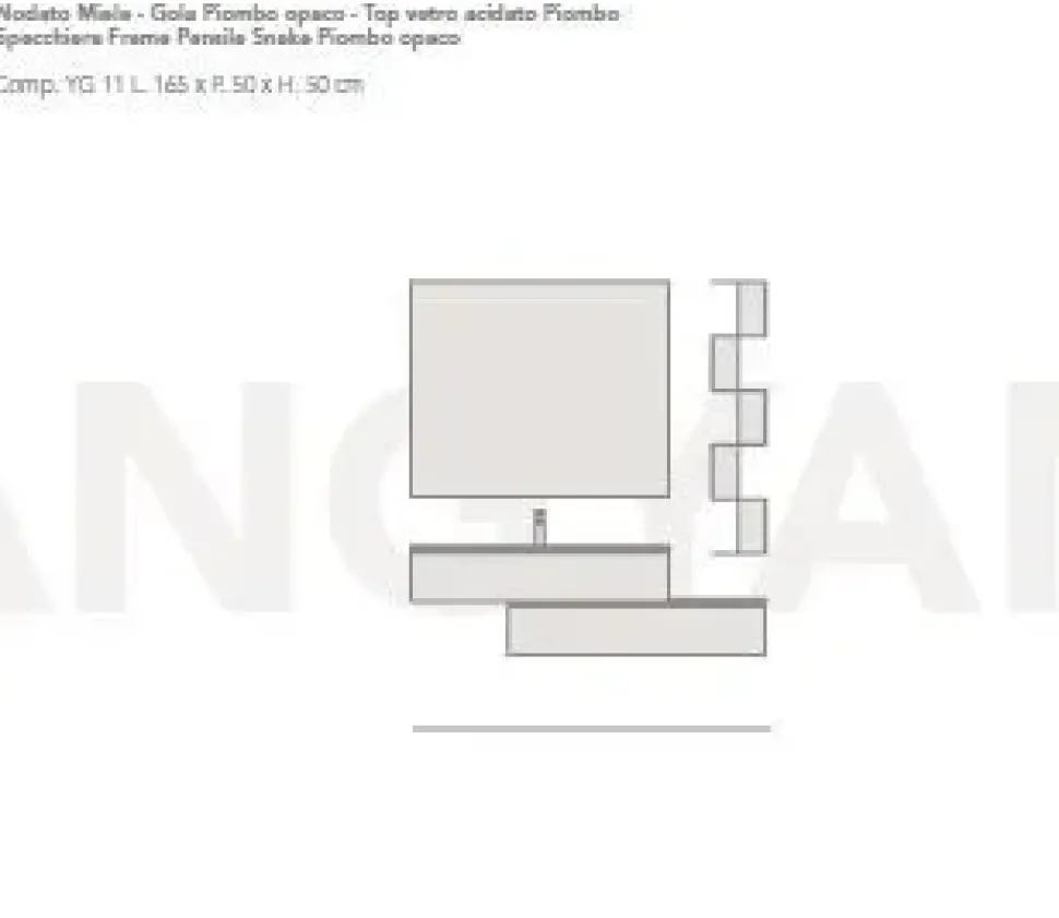 Mobile arredo bagno Sospeso Ardeco Ardeco yang 11 in svendita