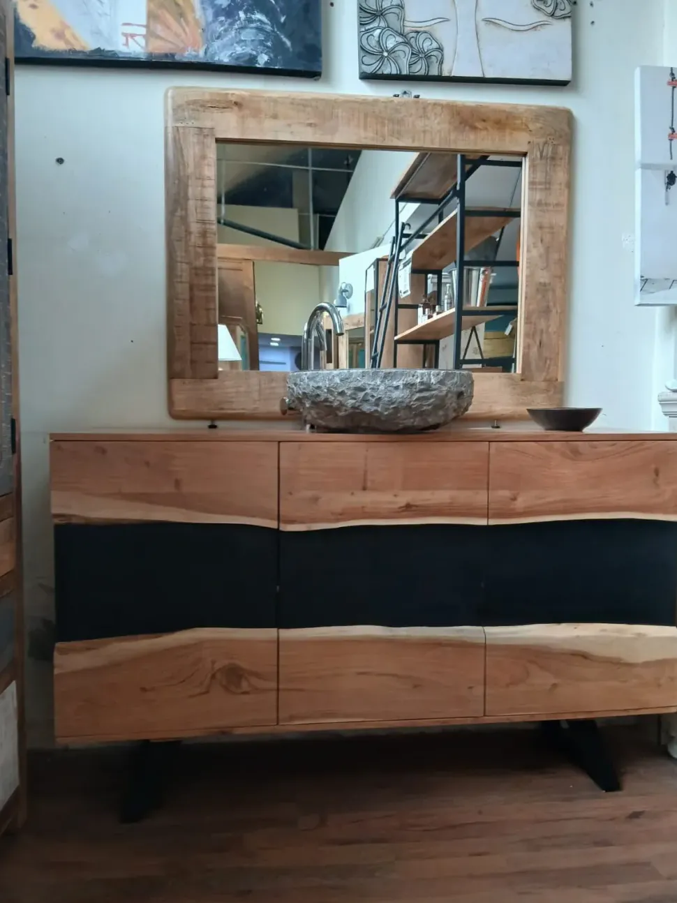 Mobile bagno a terra bagno bagno design wave di Outlet etnico SCONTATO - 46%