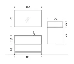 Mobile bagno A terra Bg003 Compab a prezzo scontato