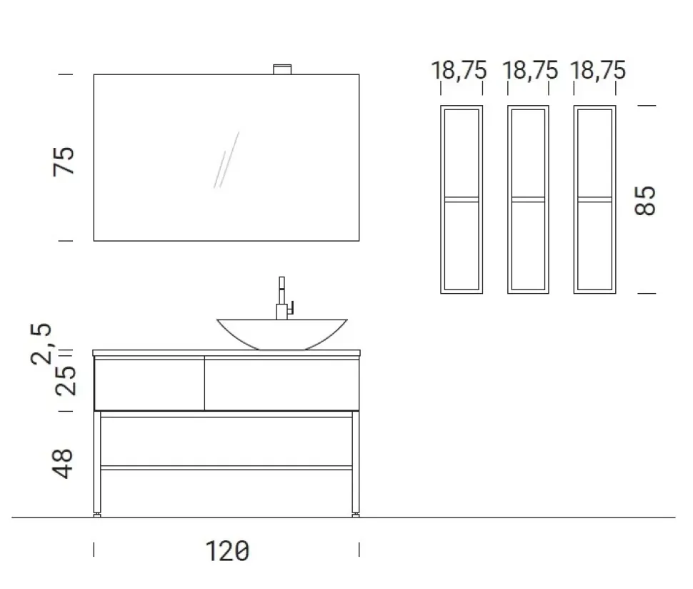 Mobile bagno A terra Bgo 2020 Compab a prezzo ribassato