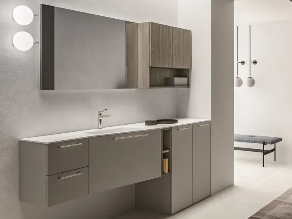 Mobile bagno A terra Carta bianca Cerasa a prezzo ribassato