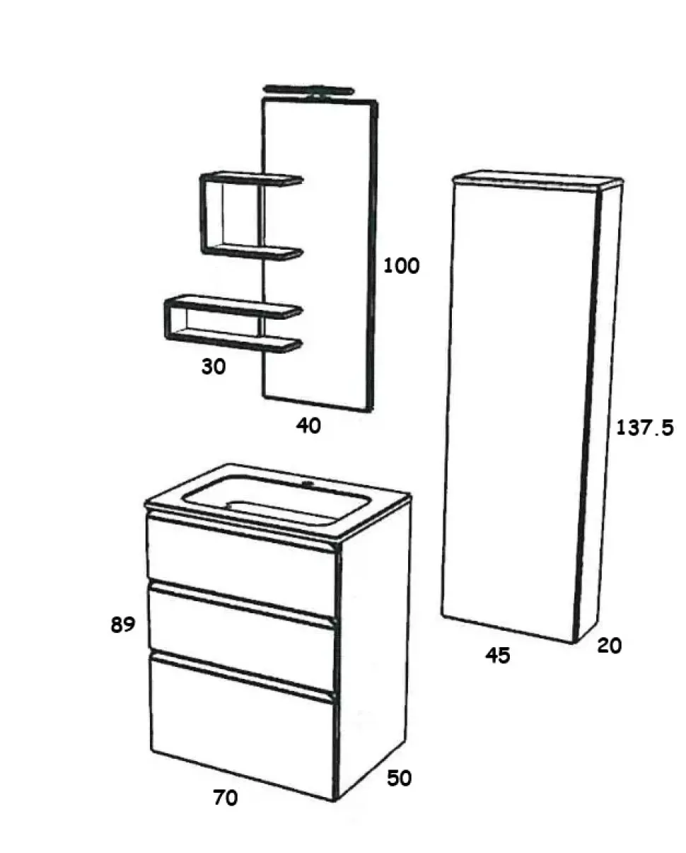 Mobile bagno A terra Ibay Ideal bagni scontato - 30%
