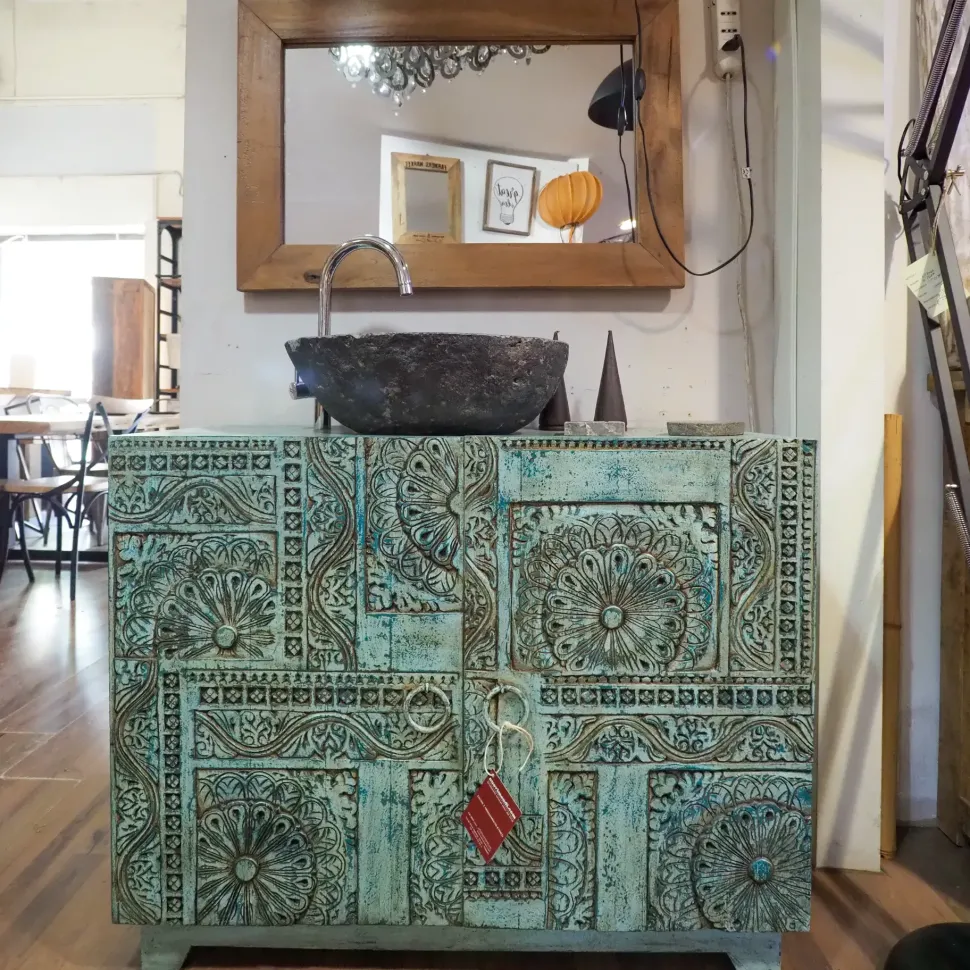 Mobile bagno A terra Mobile etnico bagno bilbao Nuovi mondi collection a prezzi outlet