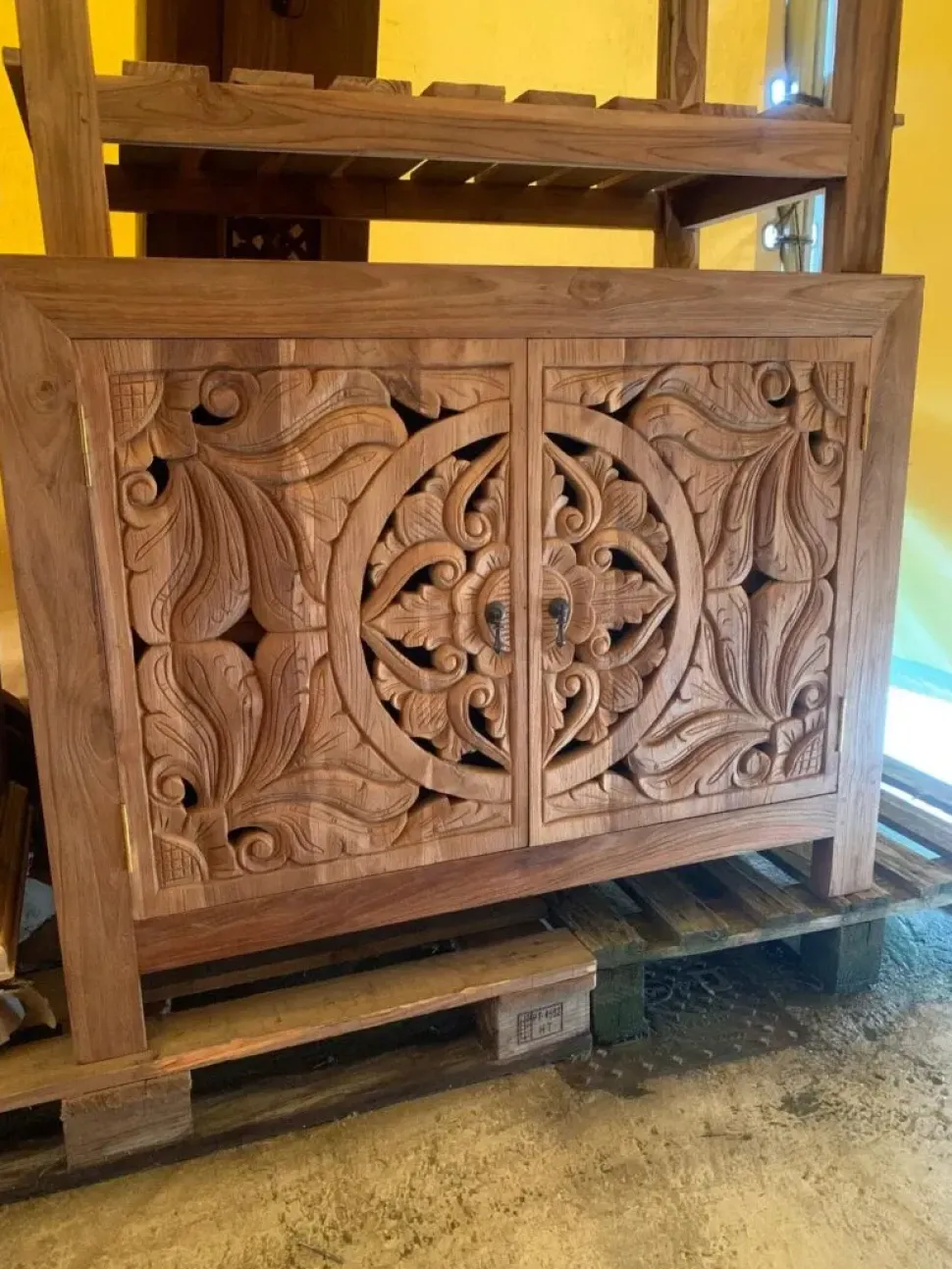 Mobile bagno A terra Mobile bagno oriente teak Outlet etnico scontato - 30%