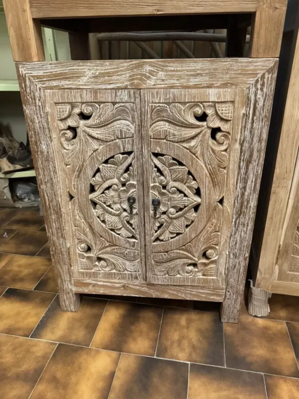 Mobile bagno A terra Mobile bagno oriente teak Outlet etnico scontato - 30%