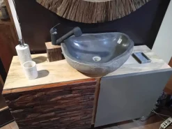 Mobile bagno A terra Mobile bagno  quercia  di rovere design  Nuovi mondi collection scontato - 46%