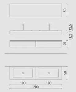 Mobile bagno Archeda Composizione gola 10 in OFFERTA OUTLET