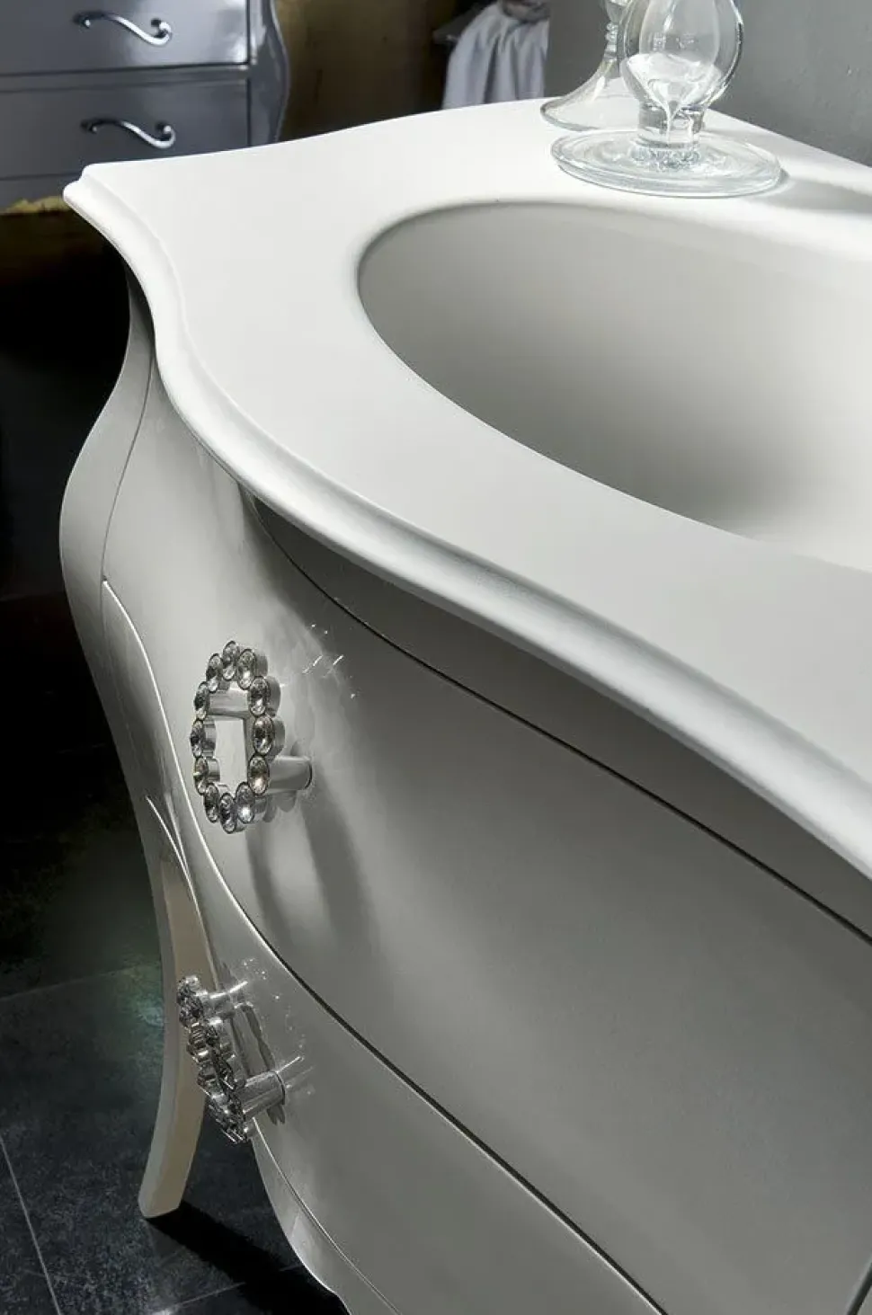 Mobile bagno Collezione esclusiva Mobile bagno bombato 3 cassetti IN OFFERTA OUTLET