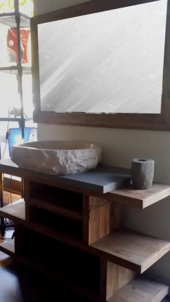 Mobile bagno Collezione esclusiva Mobile bagno zen iroko i legno di noce indiano in offerta outlet IN OFFERTA OUTLET