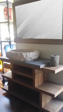 Mobile bagno Collezione esclusiva Mobile bagno  zen iroko i  legno di noce indiano  in offerta outlet IN OFFERTA OUTLET