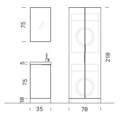 Mobile bagno Compab Lab60 con uno sconto imperdibile