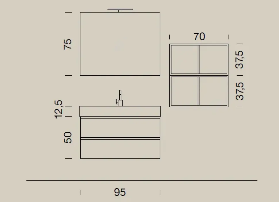 Mobile bagno Compab Up009 con un ribasso imperdibile