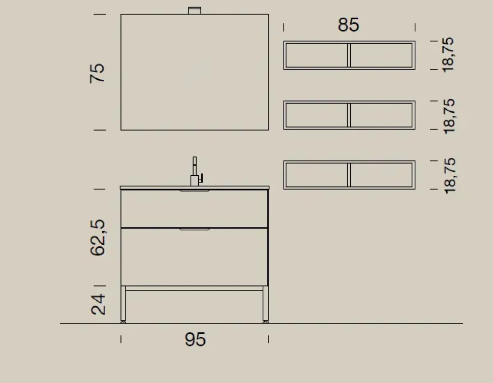 Mobile bagno Compab Up012 IN OFFERTA OUTLET