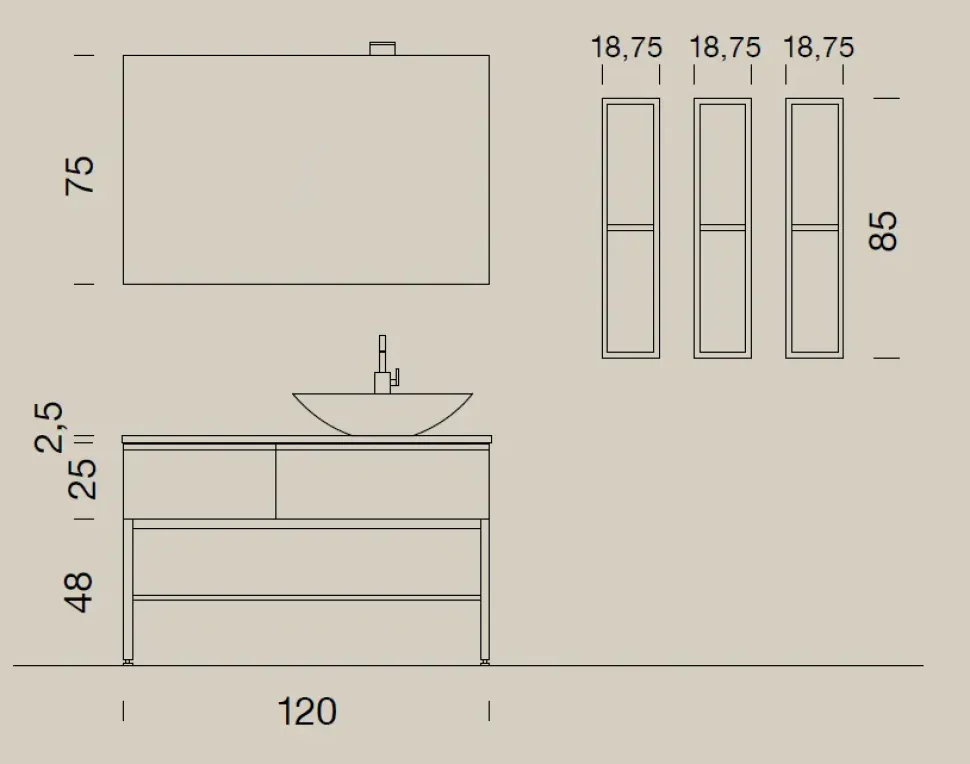 Mobile bagno Compab Up017 IN OFFERTA OUTLET