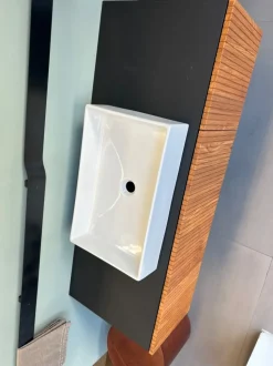 Mobile bagno Door strips teak Moab 80 SCONTATO a PREZZI OUTLET