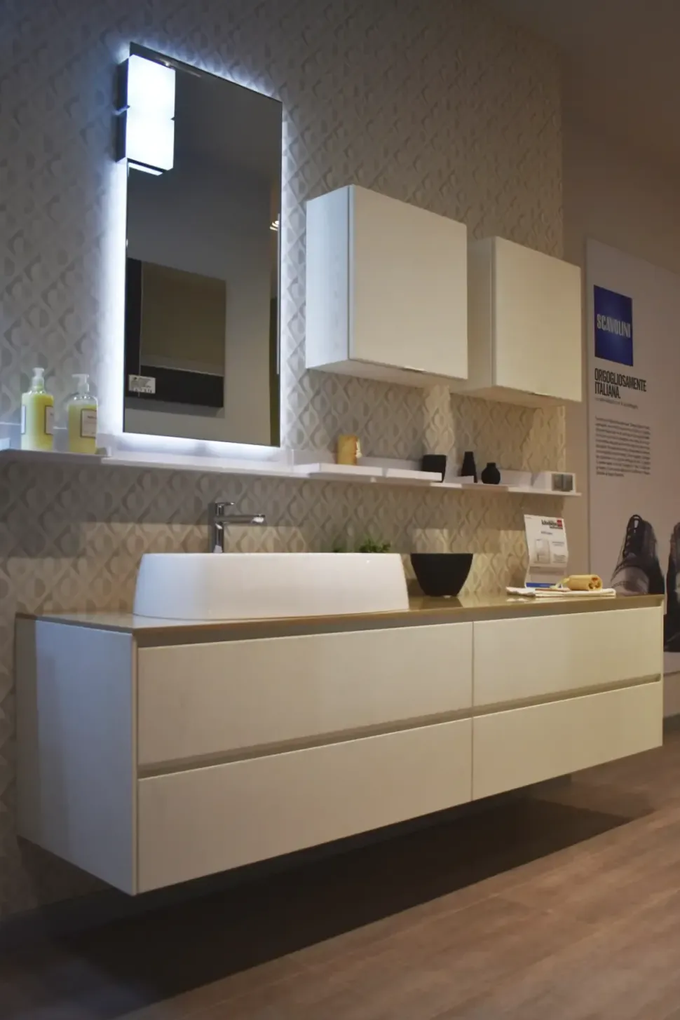 Mobile bagno in altro modello Rivo di Scavolini bathrooms a prezzo Outlet