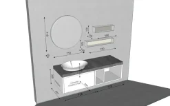 Mobile bagno in laccato opaco modello Tenderlak next 01 di Mastella a prezzo scontato