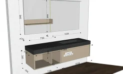 Mobile bagno in laccato opaco modello Tenderlak next 03 di Mastella a prezzo Outlet