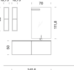 Mobile bagno in laminato modello B go di Compab in Offerta Outlet