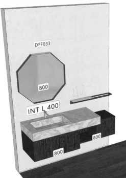 Mobile bagno in legno modello Dogma di Ideagroup a prezzo Outlet