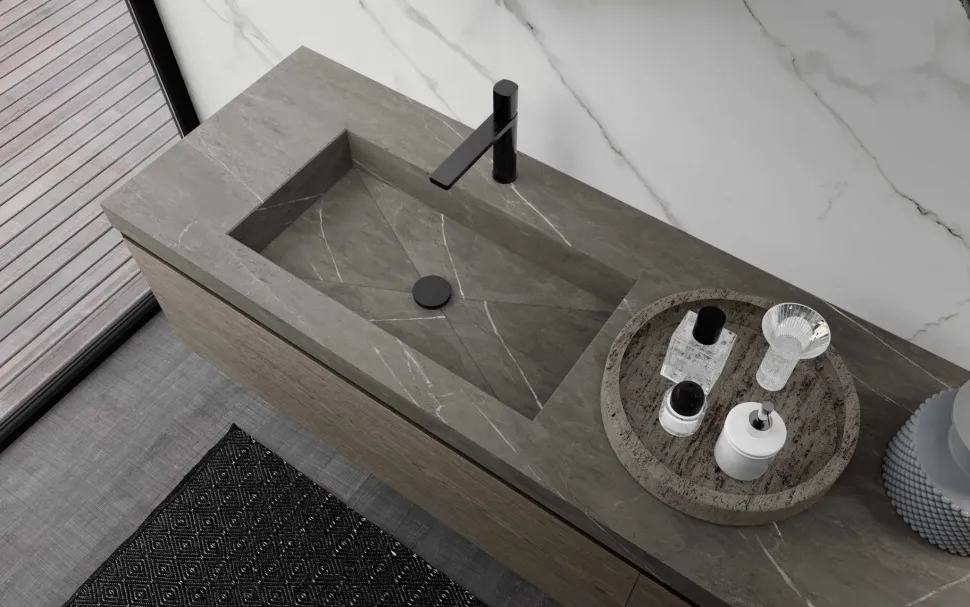 Mobile bagno in legno modello M3 system 311 di Baxar in Offerta Outlet