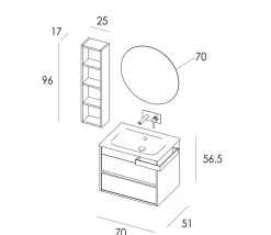 Mobile bagno Mastella Duetto 03 IN OFFERTA OUTLET
