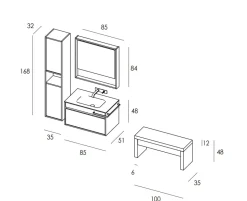 Mobile bagno Mastella Duetto 05 IN OFFERTA OUTLET