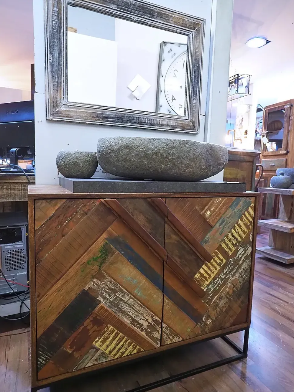 Mobile bagno Mobile bagno industrial colorato in offerta Nuovi mondi cucine SCONTATO a PREZZI OUTLET